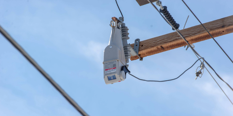 TripSaver II installed on an electrical pole