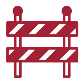 traffic barricade icon