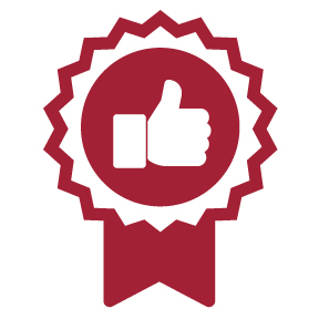 thumbs up ribbon icon