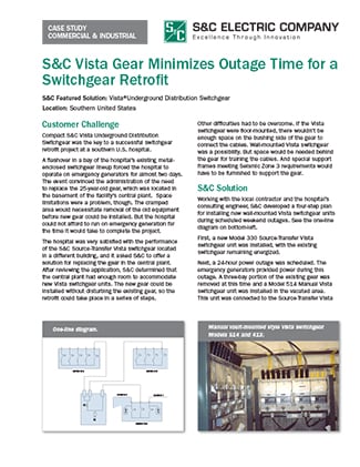 S&C Vista Gear Minimizes Outage Time for a Switchgear Retrofit