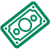 Green cash icon