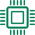 Microprocessor green icon